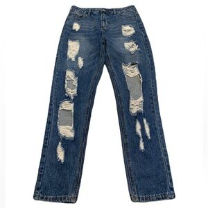 Fashion Nova Distressed Straight Leg Jeans - Women's Size XL